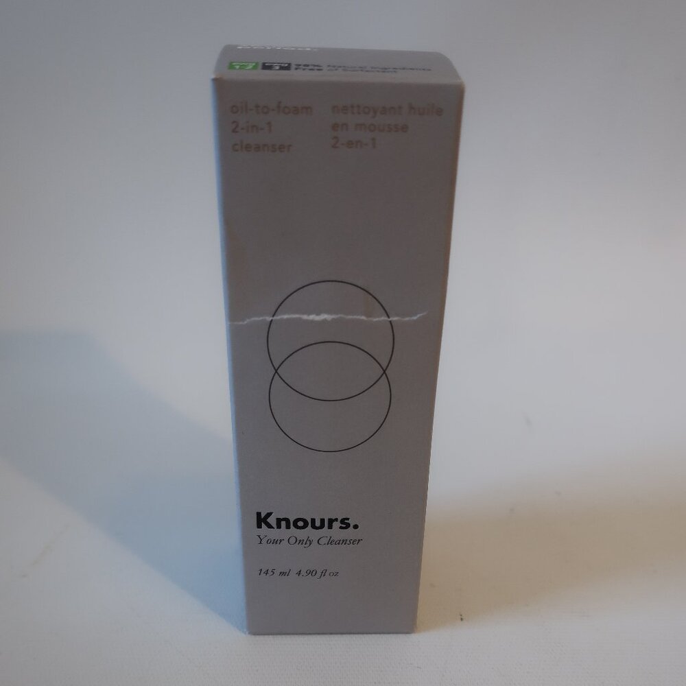 NIB Womens Knours Oil to Foam Makeup Remover Formula Cleanser 4.9 fl. oz